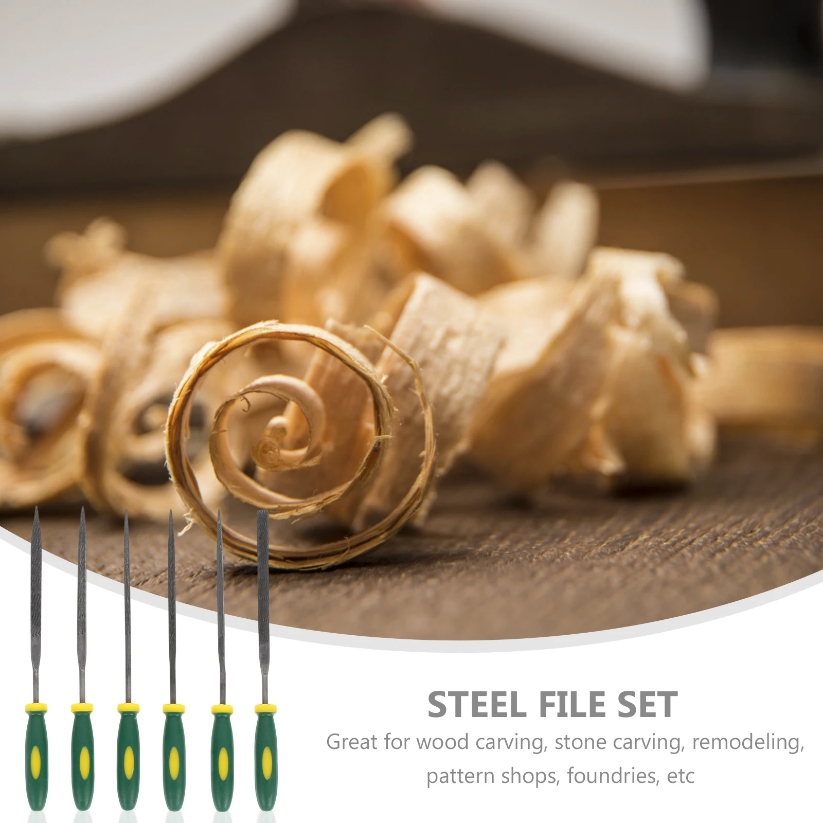 

6pcs Steel File Set High Hardened Hand Files Reusable Wood Carving Polishing Tool For Woodworking Stone Shaping Metal Grinding