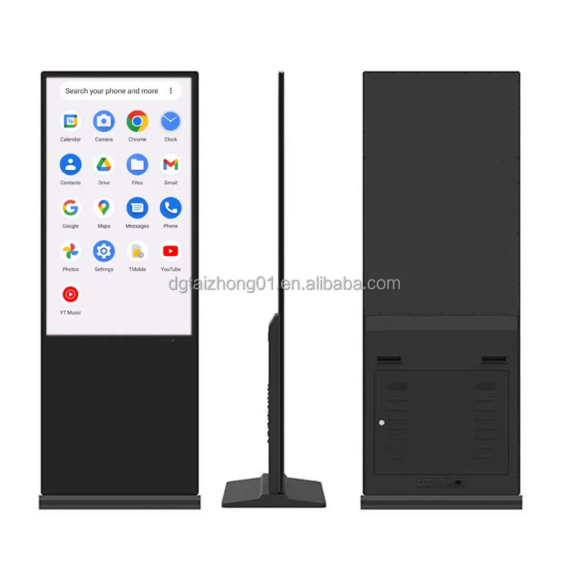 65/75 Zoll Android 4K Werbebildschirme Einkaufszentrum Ausstellungshalle LCD Digital Touch Screen Display Stand
