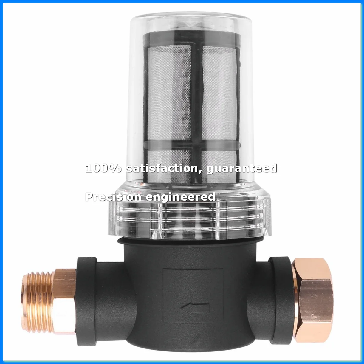 Sediment Filter Attachment Garden Hose Inlet Pressure Washer for Outdoor Gardening Water (100 Mesh Screen)-A55K