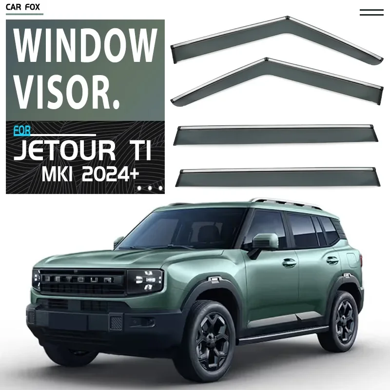 

For Jetour T1 2024+ Car Window Visor Awning Shelters Windshield Side Window Rain Sun Shade Auto Accessories