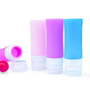 Portable Travel Bottles 38/60/80ml, Leak Proof Squeezable Silicone Tubes, Refillable Travel Containers for Shampoo Body Wash