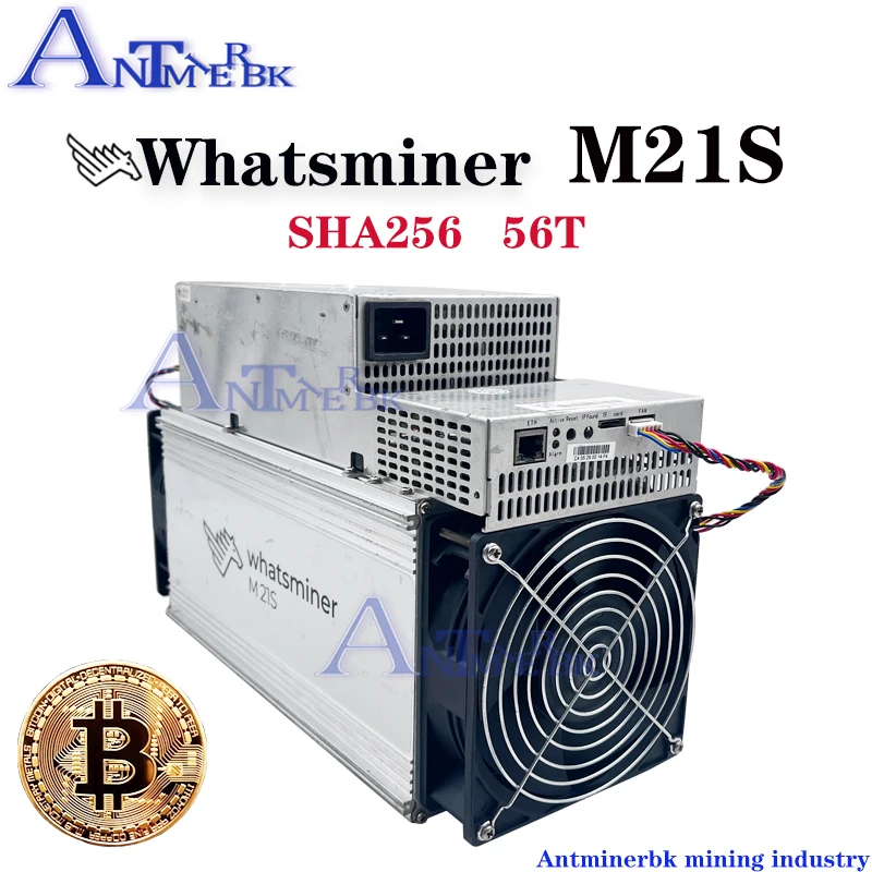 WhatsMiner – mineur minéral M21S 56T BTC, avec PSU, plus économique que M20S M31S antminer S19 S17 T17 Z15 A10 T2T