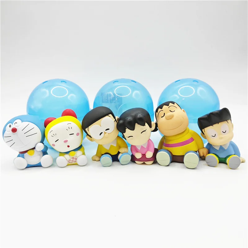 Figura Coleccionable de Doraemon Durmiendo de Hombro a Hombro, Segunda Generación, Juguete de Exhibición, Muñeco de Gato de Juguete de Japón