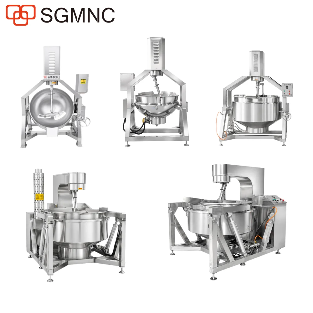 Europe  100L 200L Automatic Tiltable Fry Stir Mixing Cookers For Dishes, Sauces, Soups And Creams