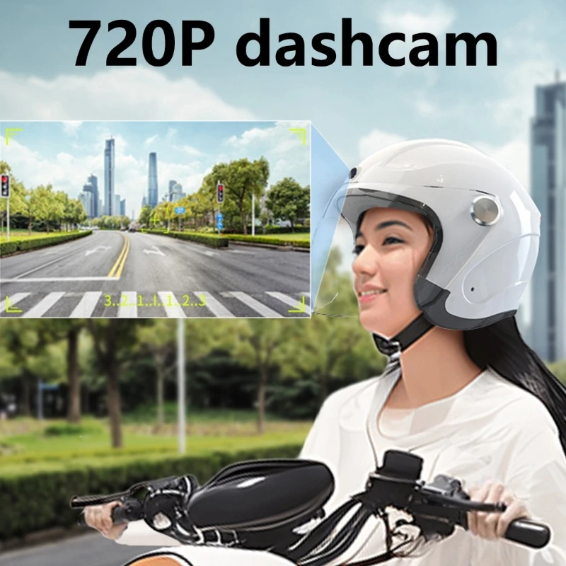 Motorcycle Voice Control Helmets Bluetooth-compatible Helmets Built In Recorder Cooling Fan and Turn Light