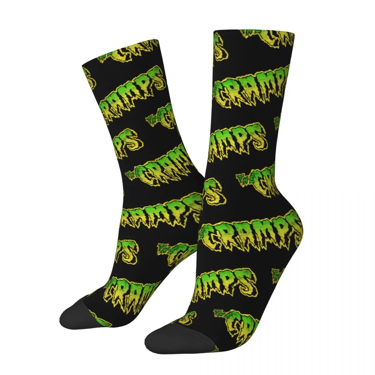 

New Women Socks The Cramps Green Logo Accessories Cute Vintage Punk Rock High Quality Dress Socks All Season