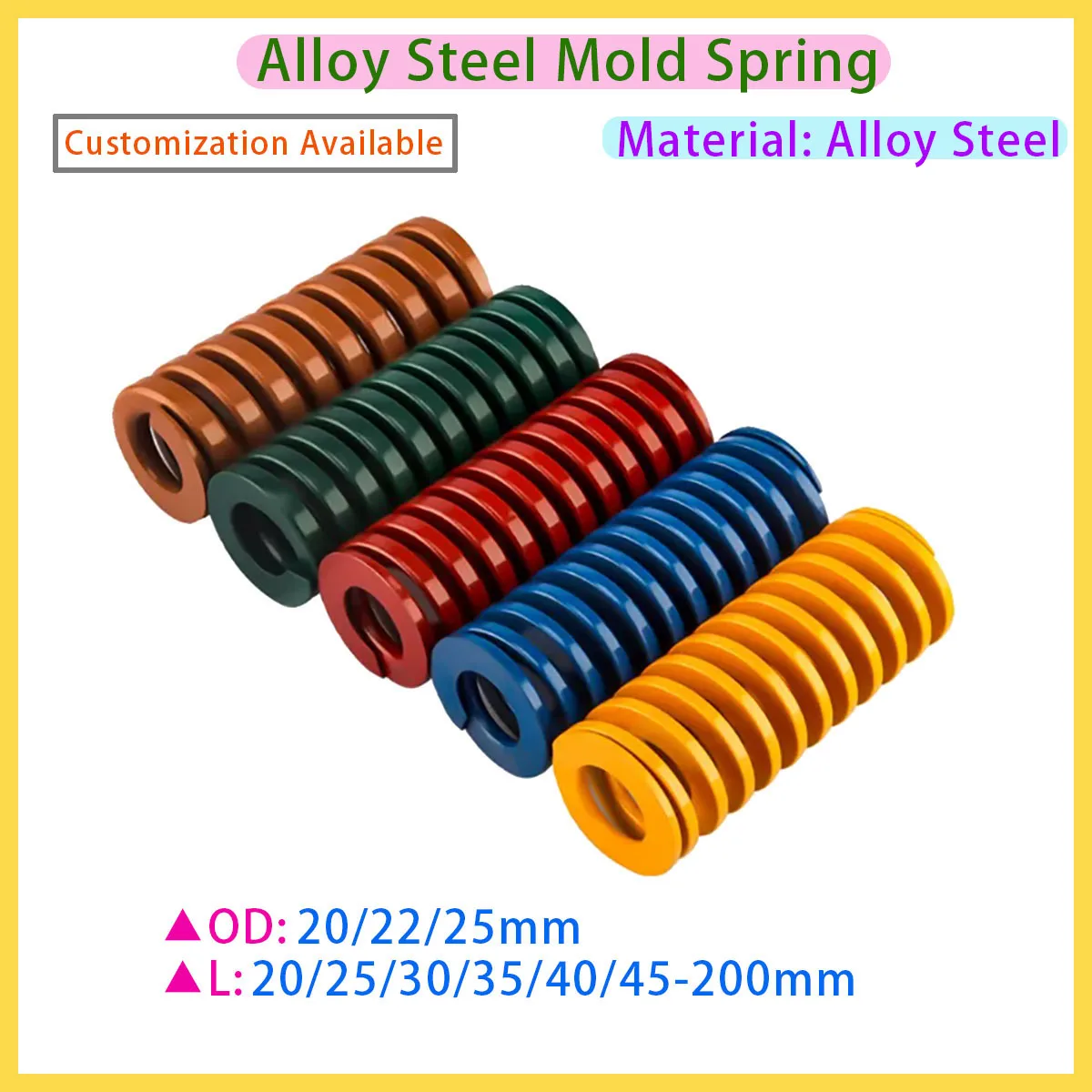 Mold Spring, Spiral Stamping Compression Spring, Inner Diameter 10/11/12.5mm, Outer Diameter 20/22/25mm