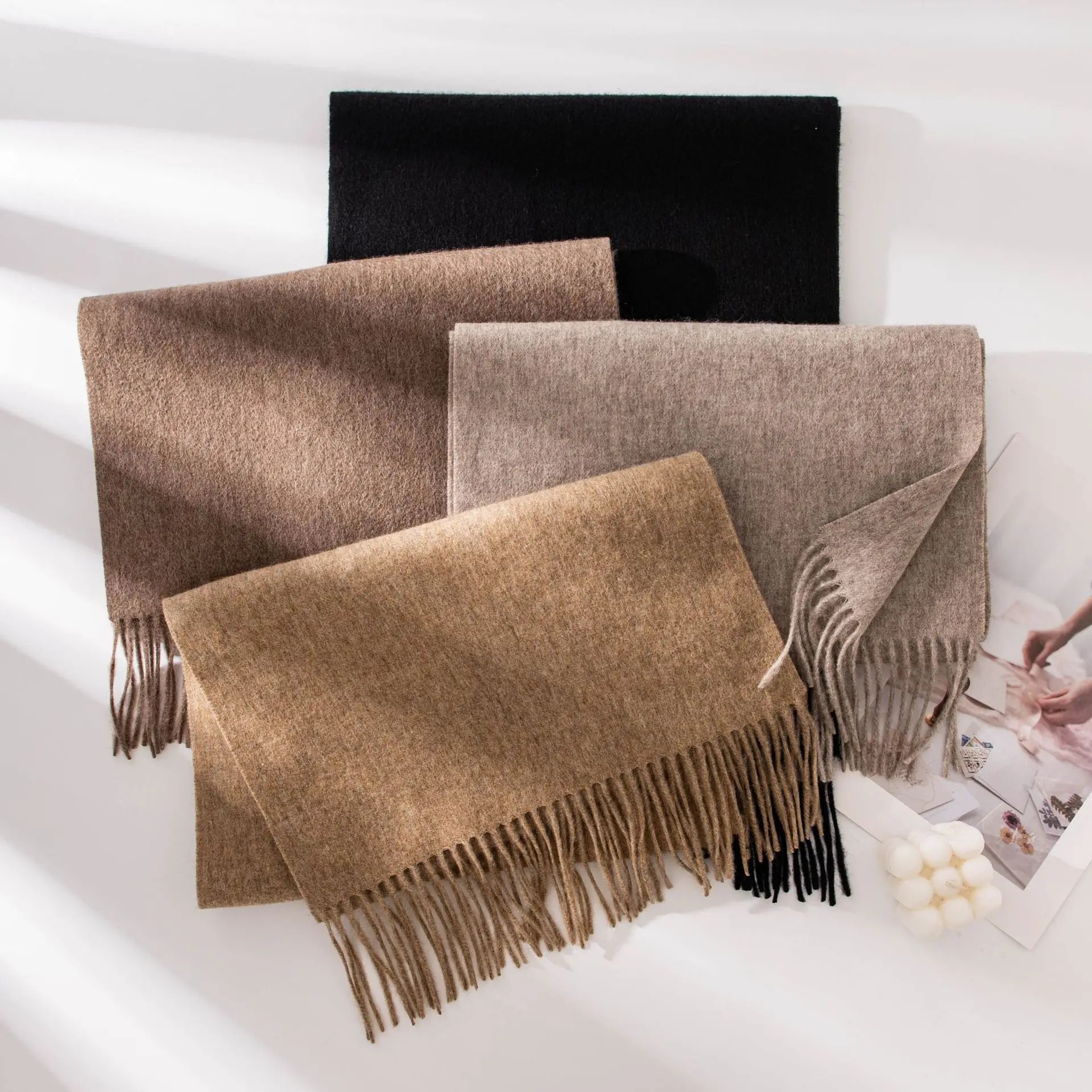 high-quality-pure-color-woolen-tibetan-yak-wool-scarf-men's-versatile-simple-tassel-shawl-spring-autumn-season-warmth-region