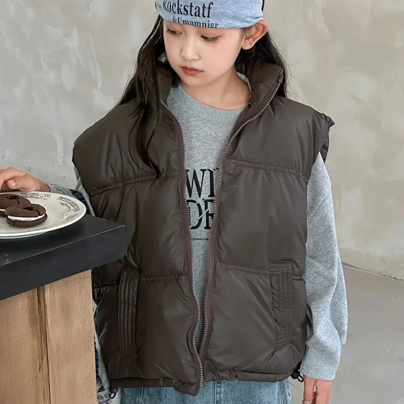 New Children's Down Cotton Waistcoat Autumn/Winter Boys & Girls Large Waterproof Coat for Children  Girls' Winter Clothes