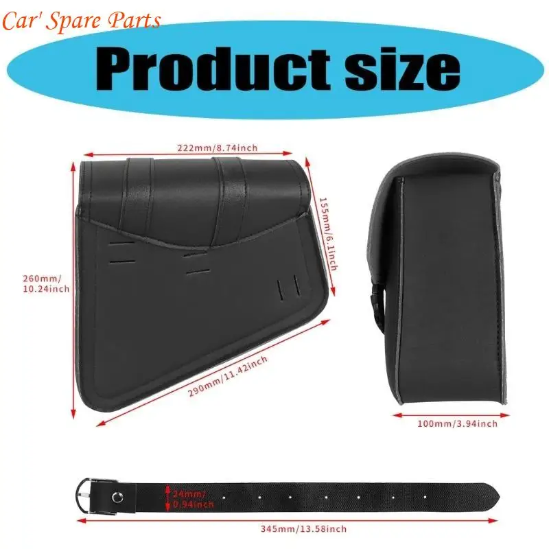 Y4UA Waterproof PU Leather Motorcycle Saddlebags Universal Fit Secure Storage for Versatile Use in Various Riding Conditions