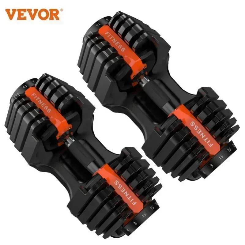 VEVOR 24/40 KG 52,5/90 LBS Verstellbare Hantel Fitnessgerät zum Training der Armmuskulatur Kostenloser Versand Verstellbare Hantel