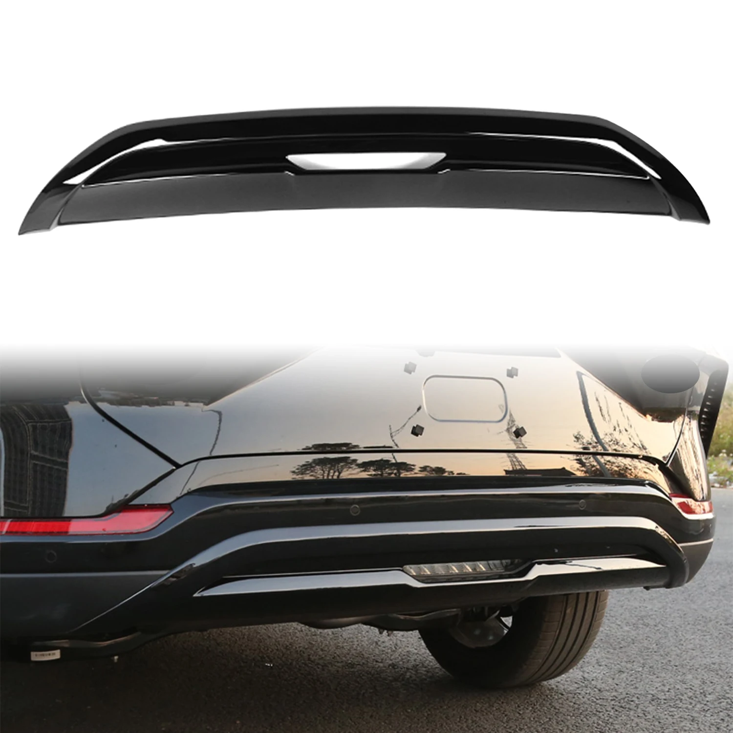 

For BYD Song Plus DM-i EV / Seal U/ Sealion 6 2023-2025 Glossy Black Rear Lower Valance Back Panel Bumper Molding Strip Cover