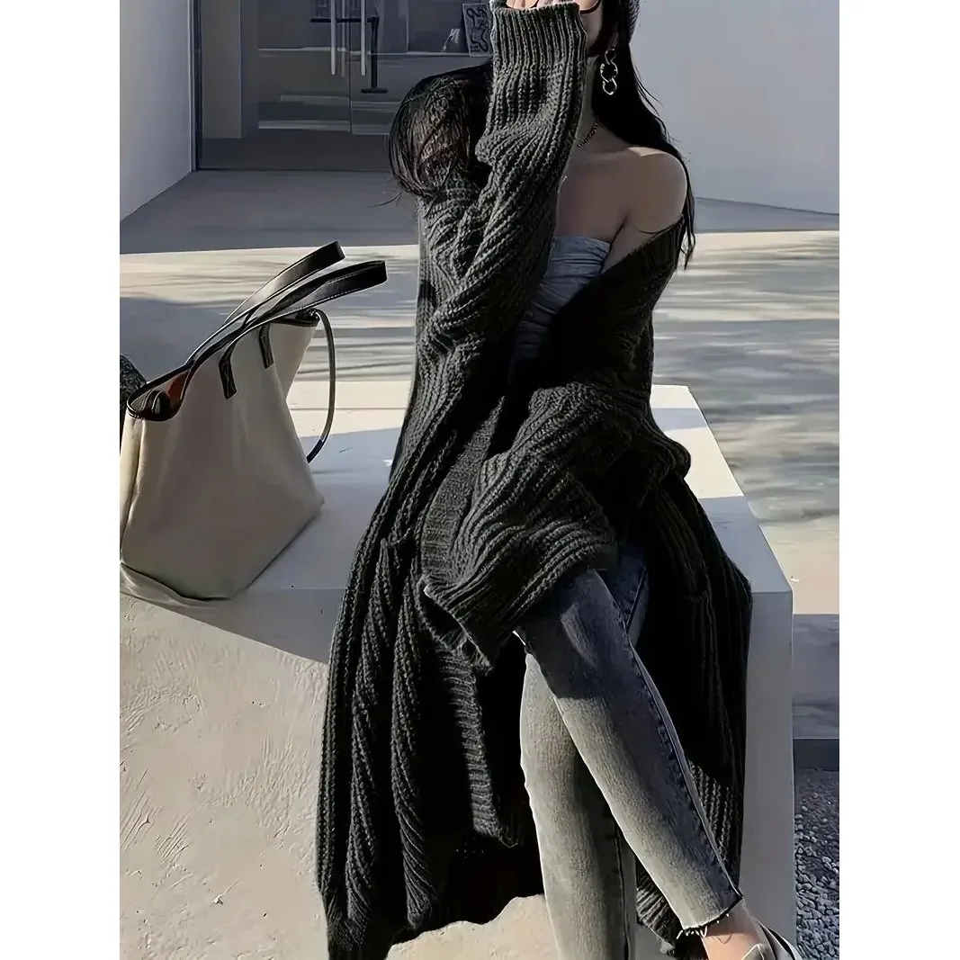 

Women's Open Front Knit Cardigan Casual Style with Pockets Spring 2025 Season Other Material 100% Ladies Sweater