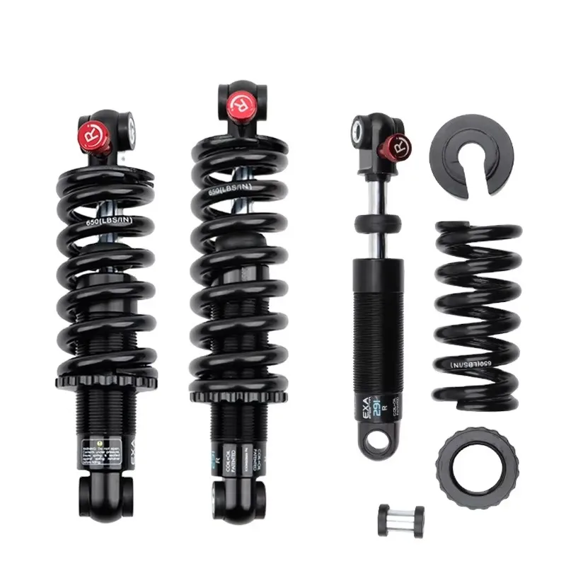 Bicycle Rear Shock Absorber Hydraulic Spring Damping Adjustable 125/150/165/190mm Mountain Bike Soft Tail Shock Absorber