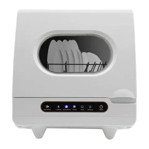 1200W Countertop Dishwasher Automatic Dish Washing Machine with 5 Washing Programs Display Portable WaterLifting Drainage with