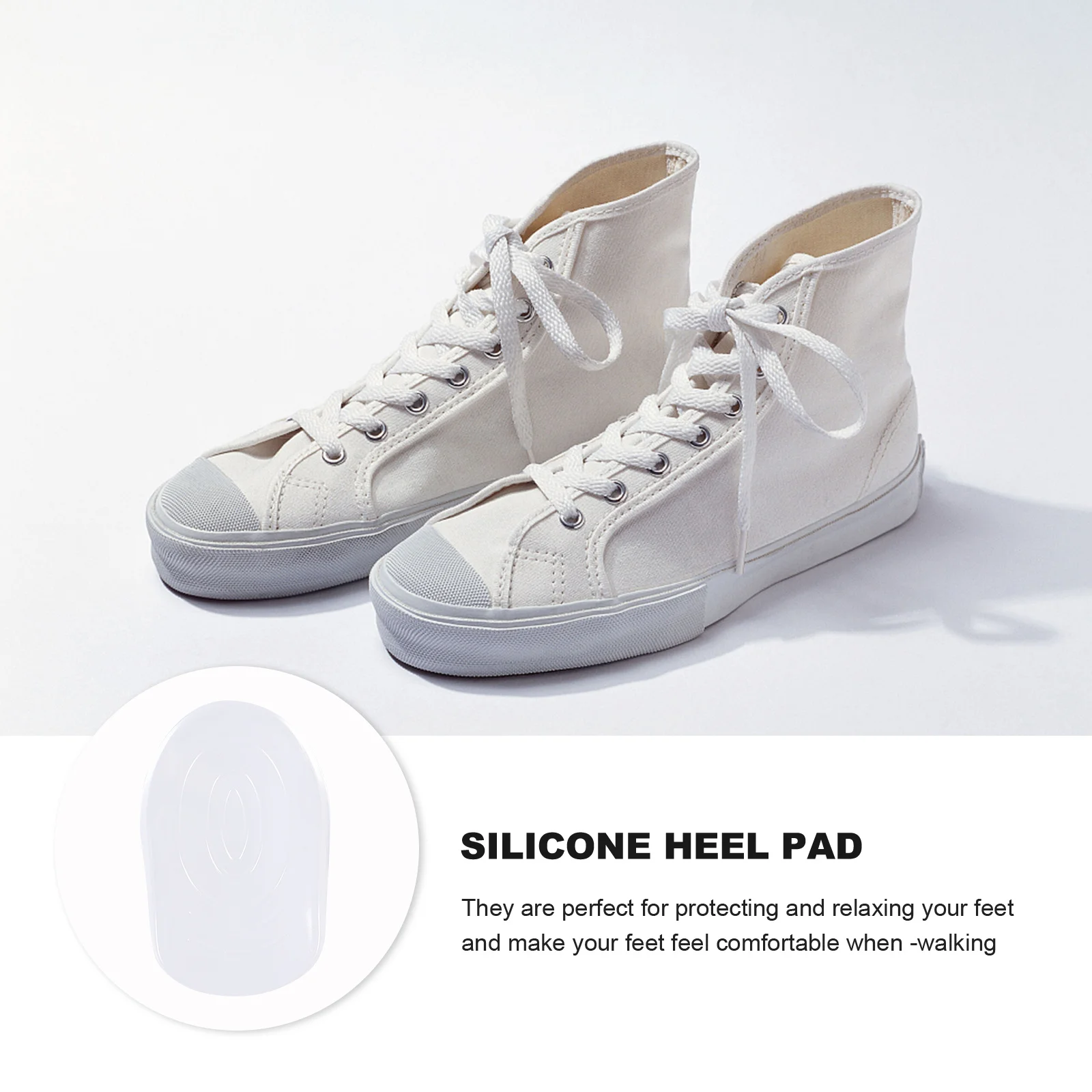 

6Pairs Silicone Heel Pads Thickened Foot Pads Lightweight Cushion Support Relieve Pressure Pain Protect Feet for Loafers Flats
