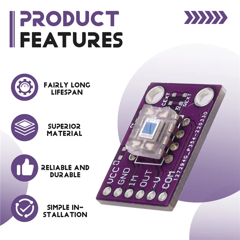 B63B-CJMCU-101 OPT101 Modulo sensore di intensità luminosa Diodo fotoelettrico analogico 14Khz Chip singolo