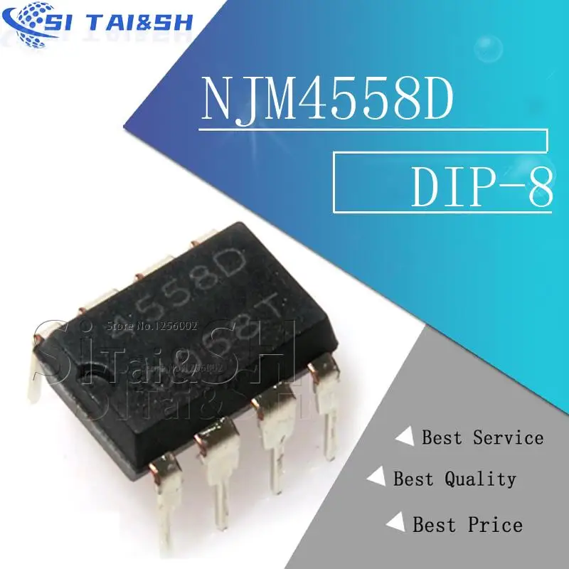 20PCS NJM4558D DIP8 NJM4558 DIP JRC4558D JRC4558 new and original IC