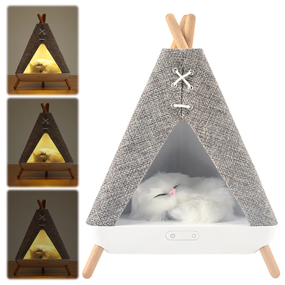 

Cute Cat BT Speaker Sleep Light Dimmable Tent Shaped Table Decoration Lamp Atmosphere Light for Living Room