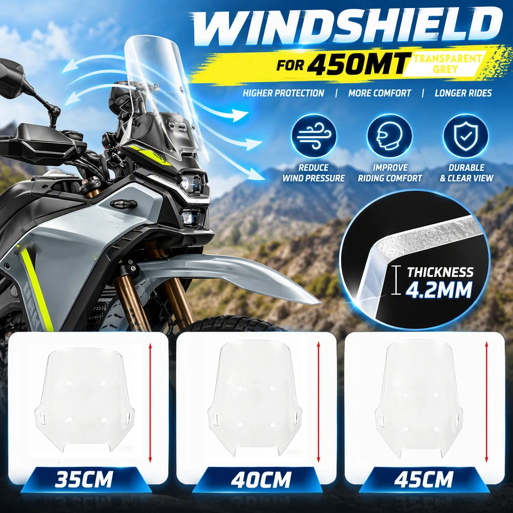 2026 450MT Screen For 450MT 450 MT MT450 Motorcycle Accessories Windshield Windscreens Wind Deflectors Viser Visor