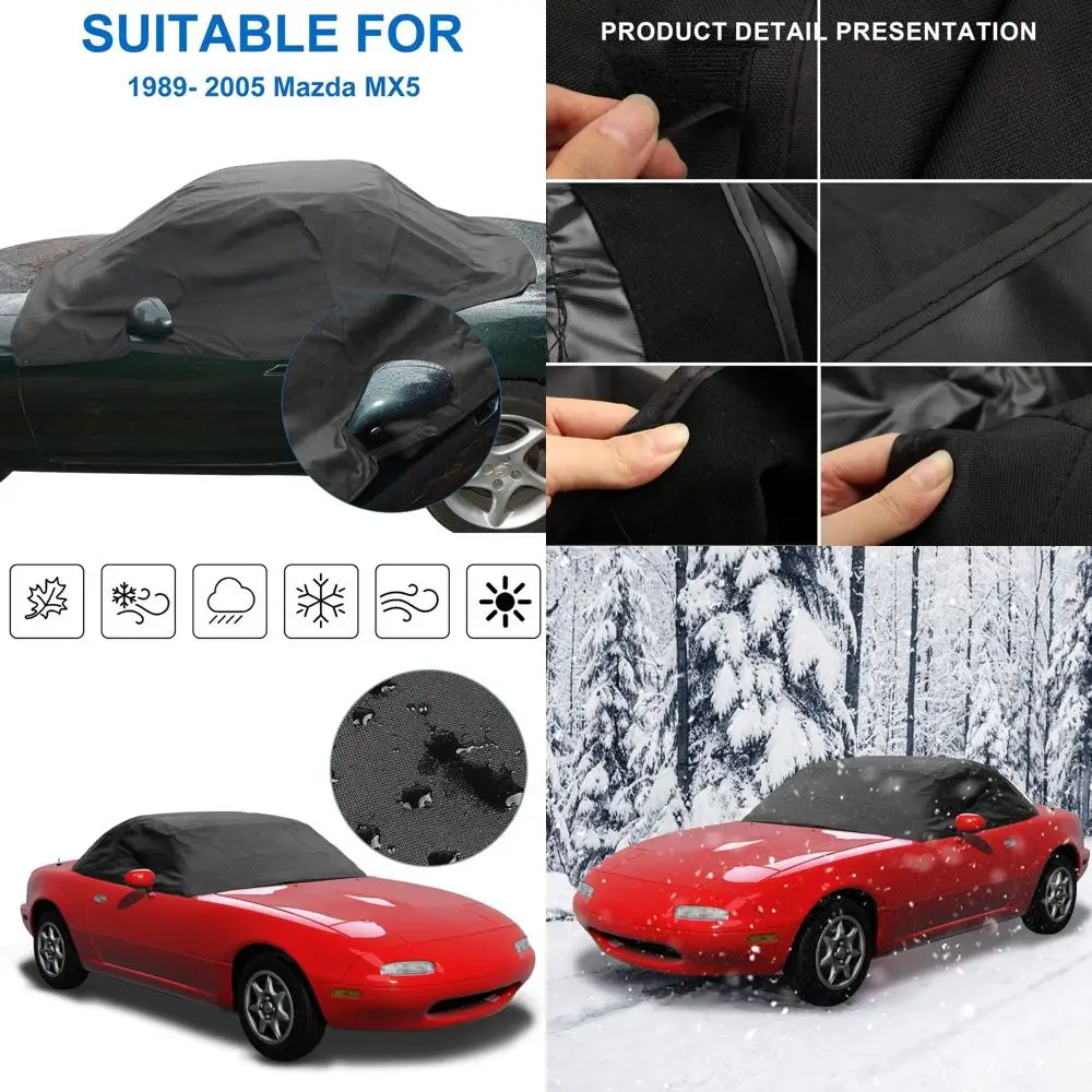 

Универсальный полумягкий чехол для крыши Mazda MX-5 Miata 1989-2005 (черный)