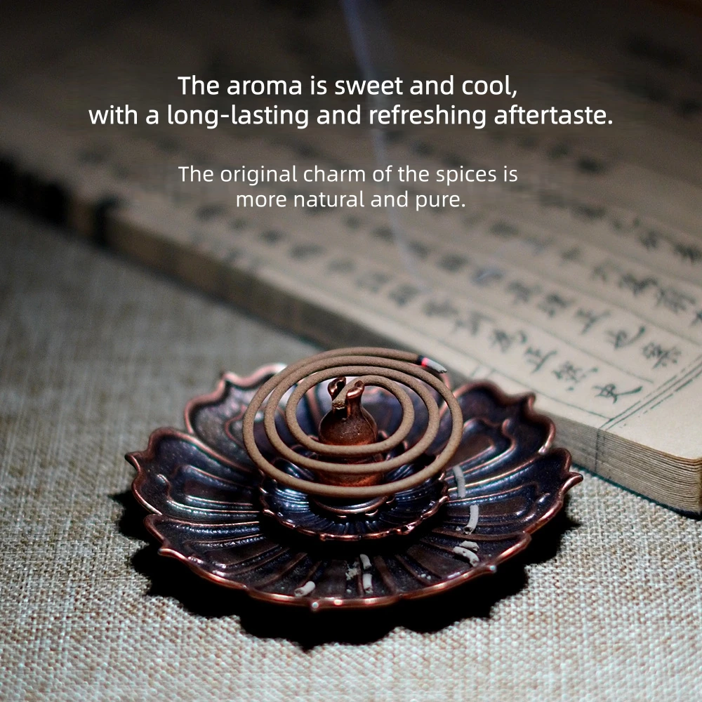 Hainan Insect-Damaged Aged Agarwood Coil Incense,50-Coil Pack,Natural Incense for Odor Elimination,Indoor Aromatherapy,Home Oud