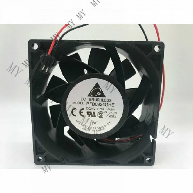 TT 1 قطعة لمروحة دلتا PFB0924GHE تيار مستمر 24 فولت 0.76A 9238 9 سنتيمتر 2 دبوس مروحة التبريد #1