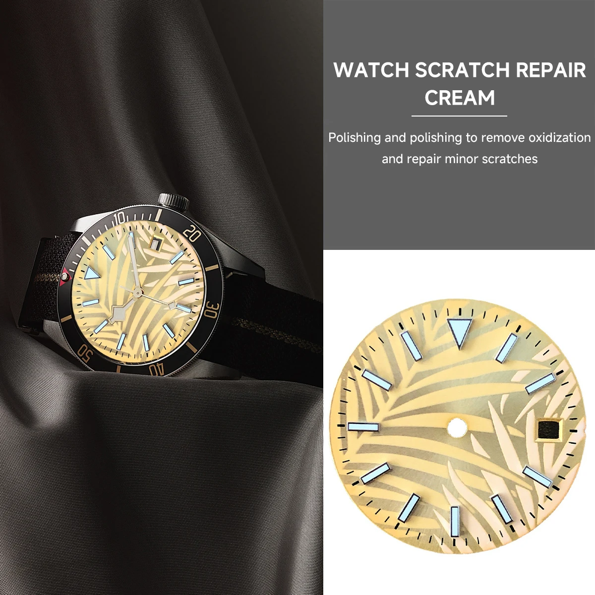 28.5 مللي متر ساعة الطلب الأزرق مضيئة وجوه ساعة ل 8200/821A/8215 Mingzhu 2813 حركة ساعة رجالي اكسسوارات