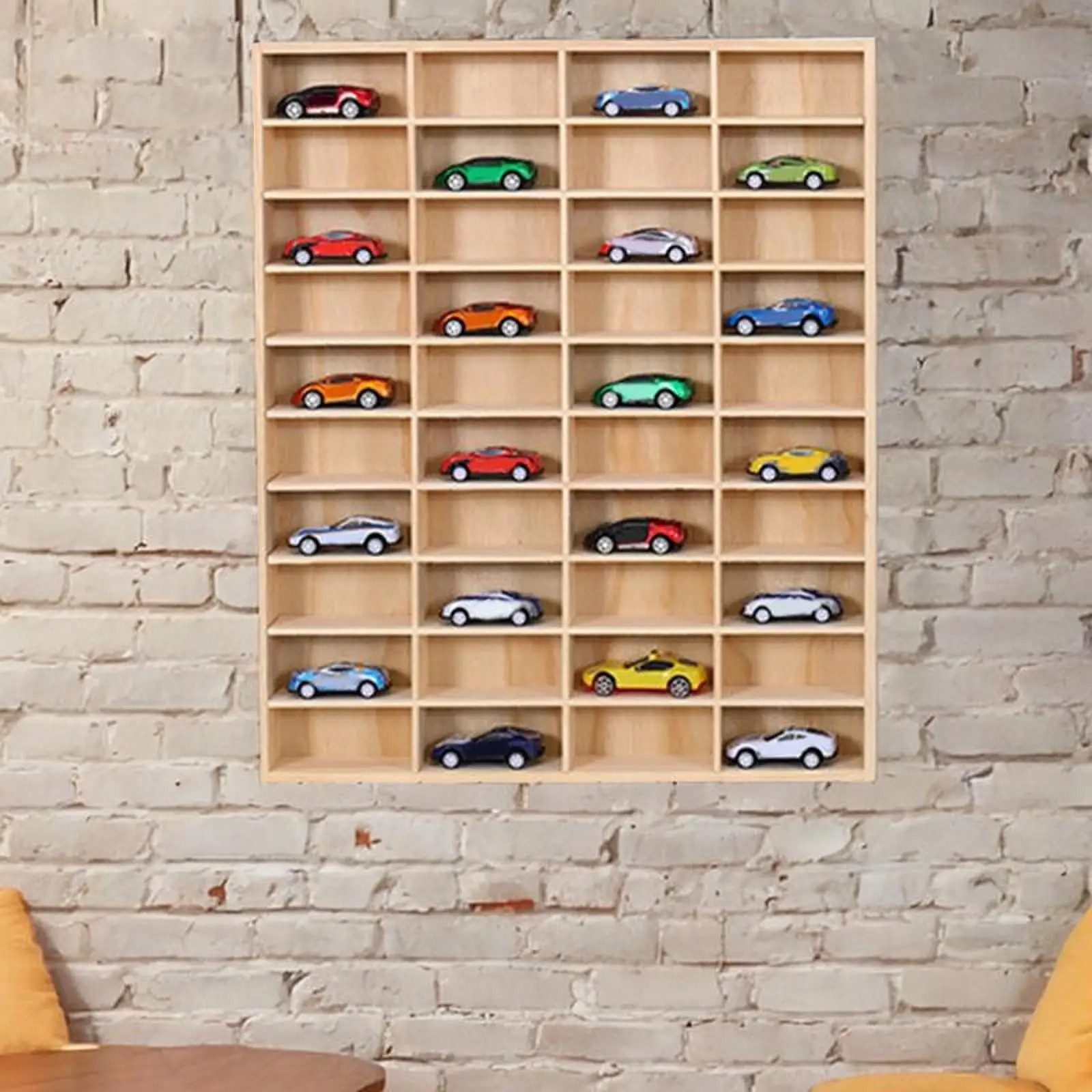 모형 자동차 전시대 모델 자동차 전시 및 보관용 나무 선반 40 소형