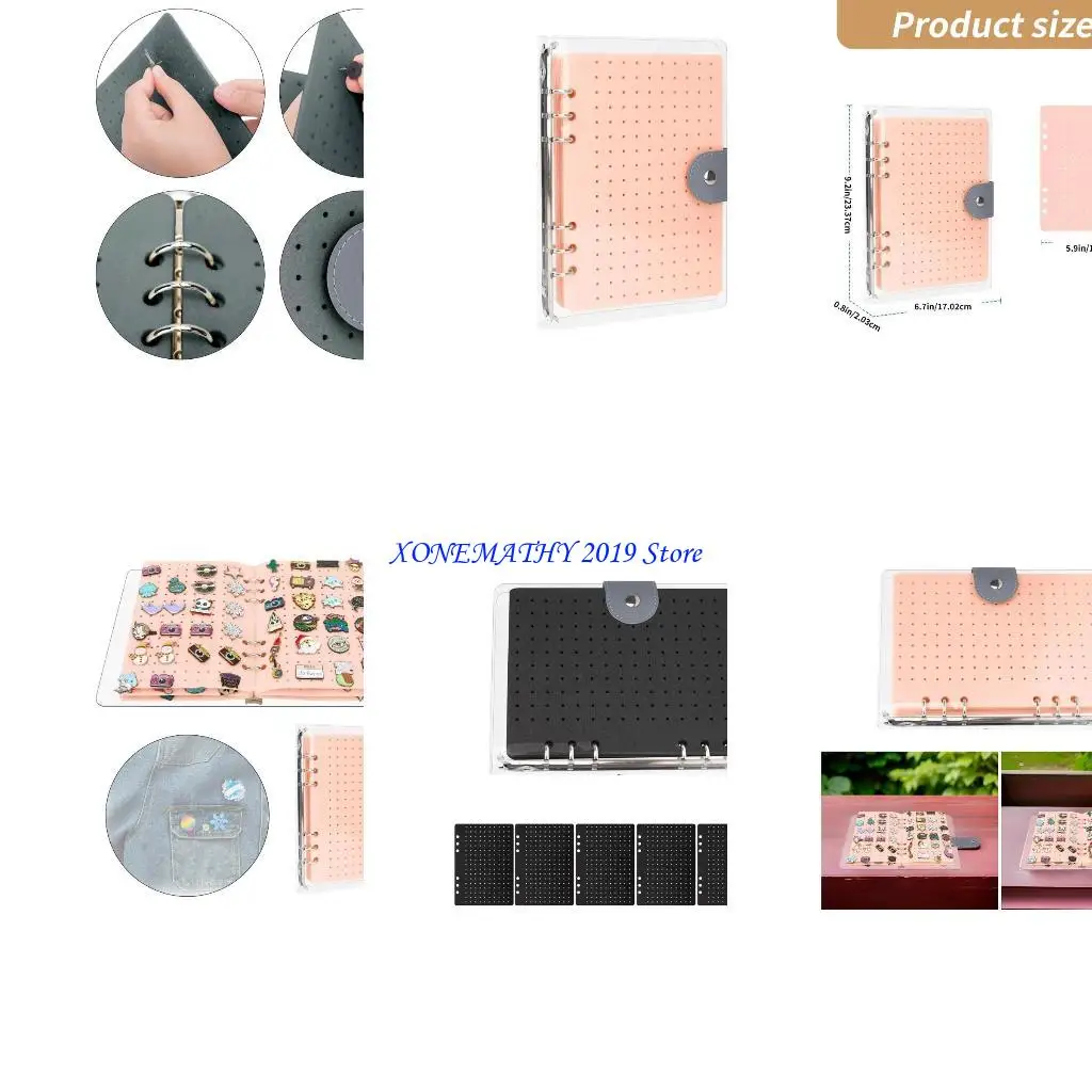 

F42F Emamel Pin Collector Album с 6 защитными страницами портативного держателя значков