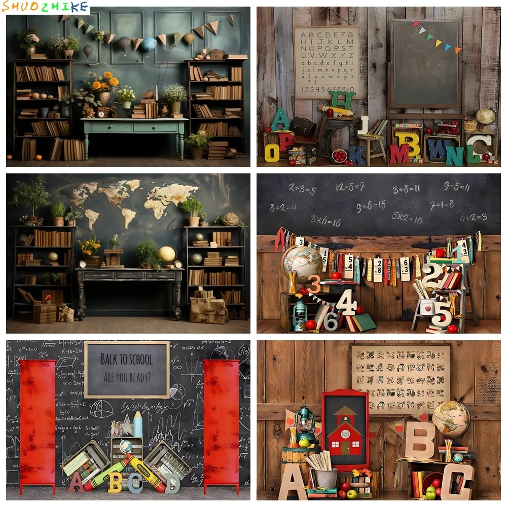 

Children Back to School Photography Backdrop Children Black Blackboard Pencil Graduation Kids Portraits Background Photo Studio