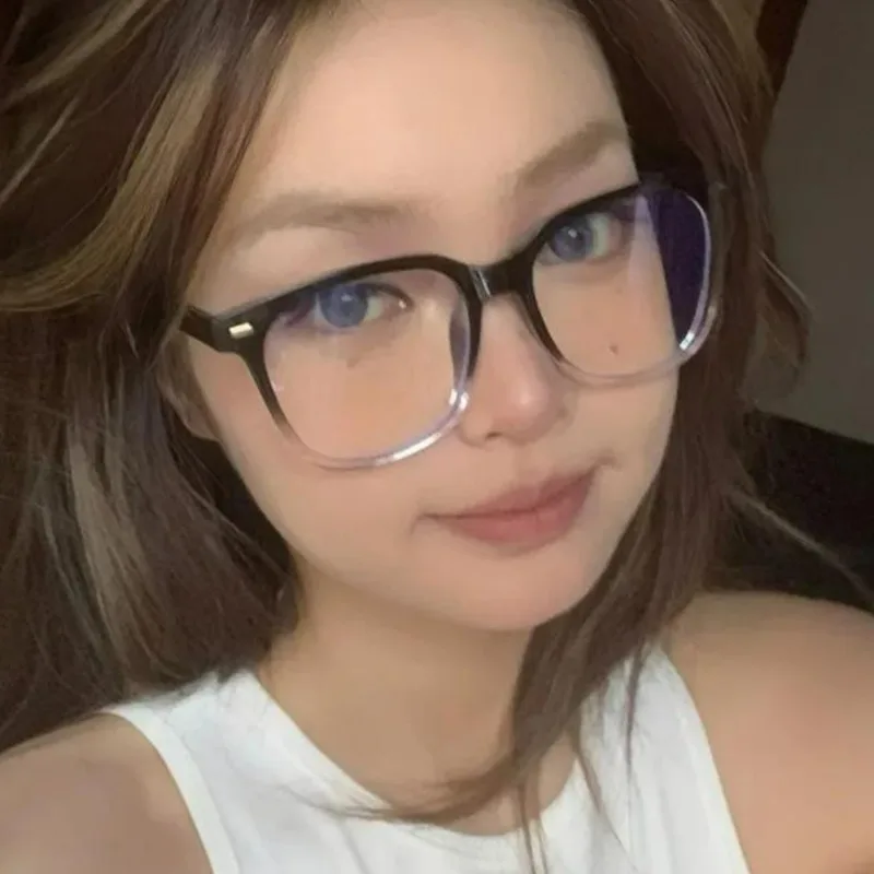 جديد بسيط كبير إطار مكافحة نظارات الضوء الأزرق للجنسين الكلاسيكية مربع أسود واضح النظارات نظارات الكمبيوتر المضادة للأشعة فوق البنفسجية النظارات الشمسية #5