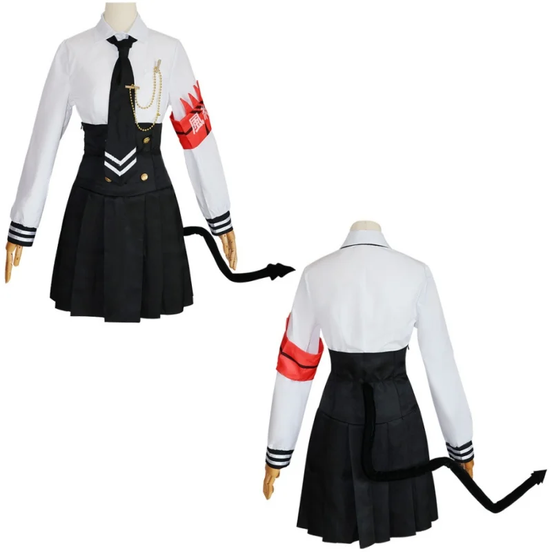 

Game Shiromi Iori Cosplay Costume Wig JK Sailor School Uniform Tail Gloves Women Hallowen Suit