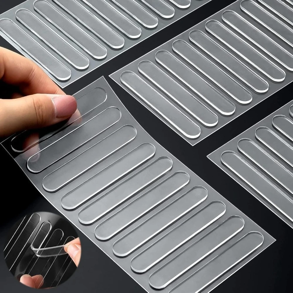 100PCS Self Adhesive Silicone Clear Bumpers Wall Protector Furniture Refrigerator Door Cabinet Glass mute Buffer Anti-crash Pad