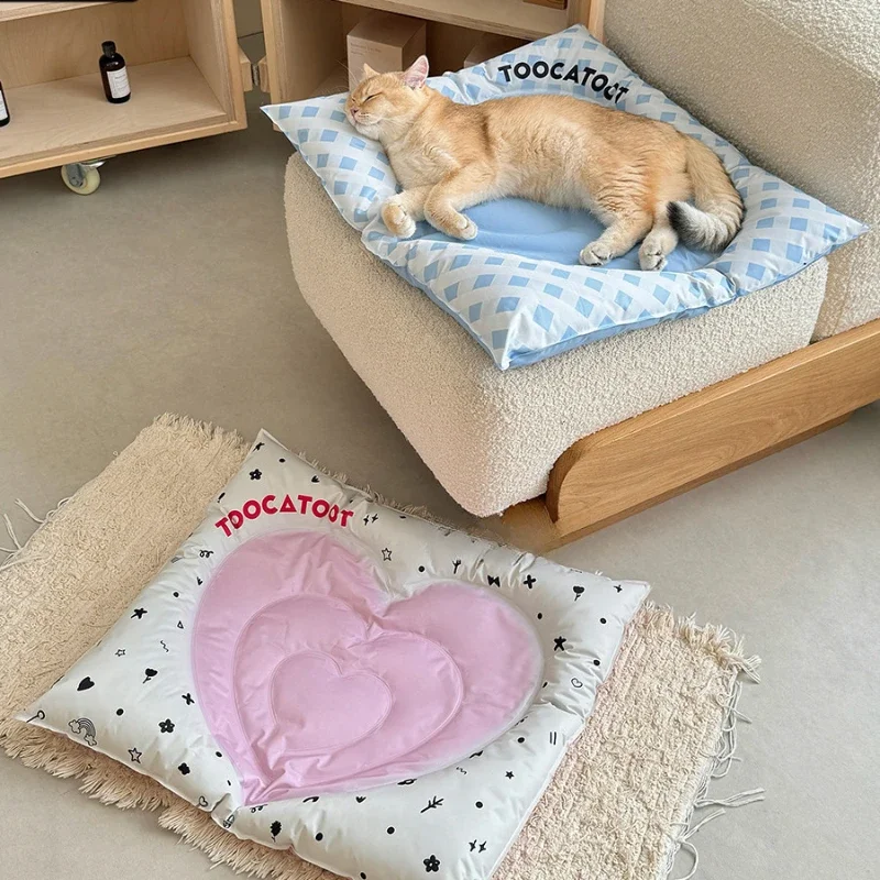 Love ice cushion cat litter summer dog mat cooling feeling cat ice bed pet sleeping mat