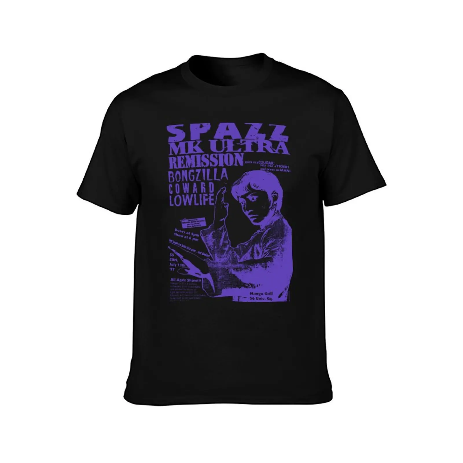 Spazz T-Shirt Summer Casual Cotton Tee Oversized Streetwear Tops Vintage Graphic Print Loose Fit Short Sleeve 100% Cotton