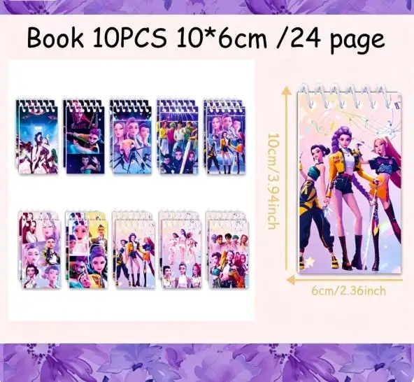 Hot Cartoon Anime Collar Notebook Mini Cartoon Pattern Notebook Portable Student Learning Stationery Gift Best Gift Giving