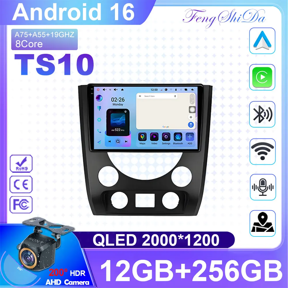 For SsangYong Rexton Y290 III 3 2012-2017 Android 16  CarPlay 2K QLED Android Car Radio Multimedia Video Player GPS Stereo 4G Ds