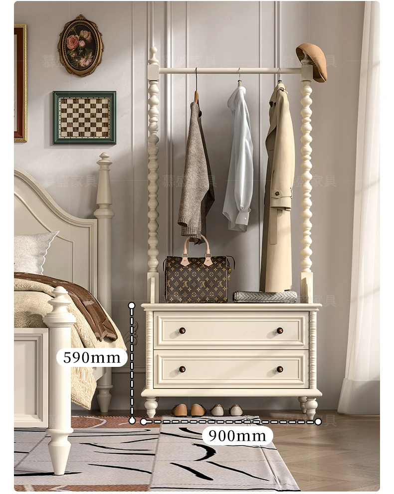 Living room wall locker bedroom bedside storage cabinet hanger