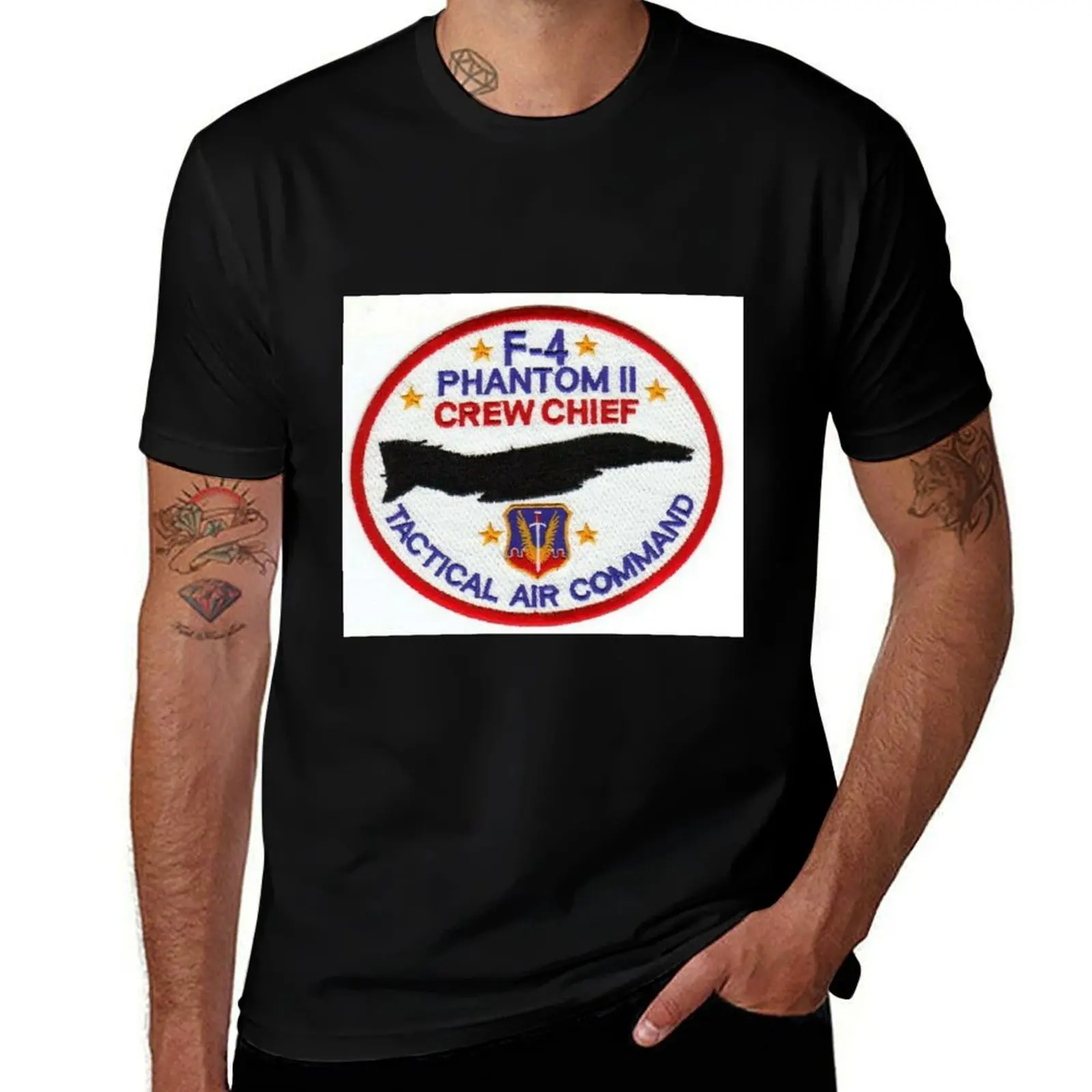 

USAF F-4 PHANTOM II CREW CHIEF TACTICAL AIR COMMAND PATCH T-Shirt anime t shirts for man t shirt men 100% cotton luxury brand