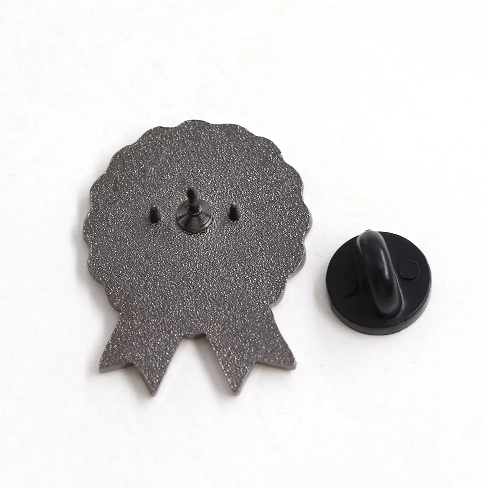 1Pc Social Gathering Survivor Enamel Pin, Funny Award Ribbon Badge, Introvert Aesthetic Fashion Backpack Clothing Accessory Gift