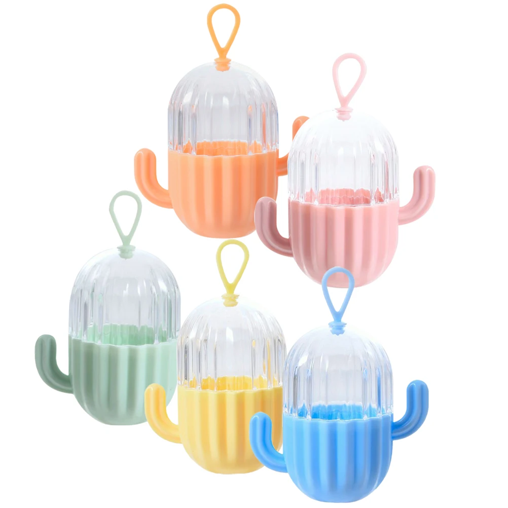 5 قطع من صندوق تخزين البيض، حاوية إسفنجية محمولة، حامل إسفنجة للمكياج، حاويات للسفر، كريم أساس للبيض