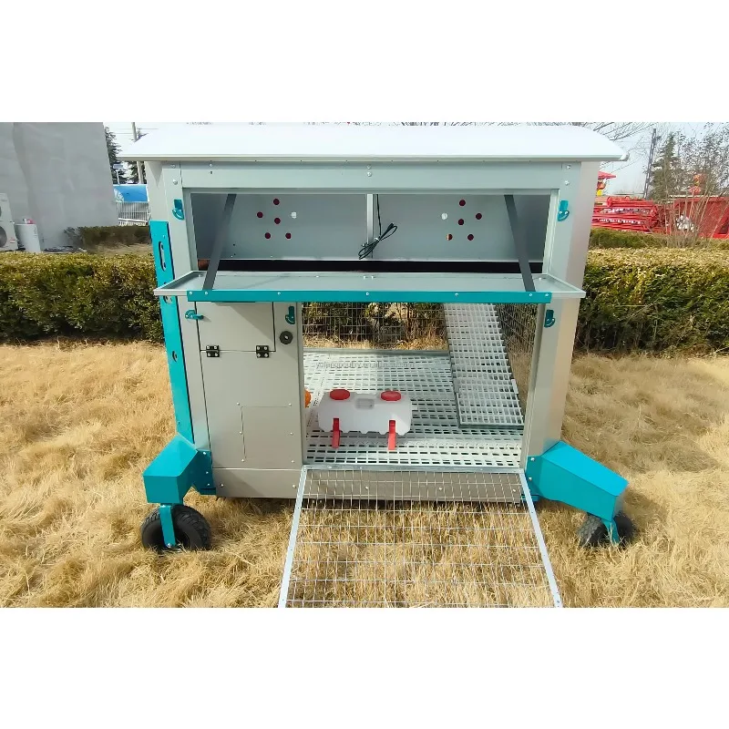 New Hot Sale Poultry Equipment Chicken Farming Layer Hens Egg Nest Mobile Chicken Coop Outdoor Home Use Steel Structure