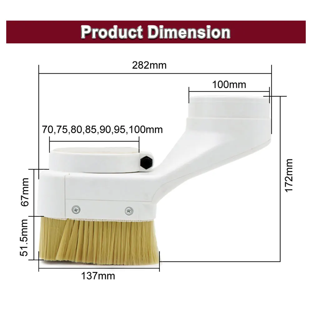 CNC-Spindle Dust Shoe Collector 70mm 75mm 80mm 85mm 90mm 100mm Dust Boot Cleaner for Spindle Motor Router Machine Cover