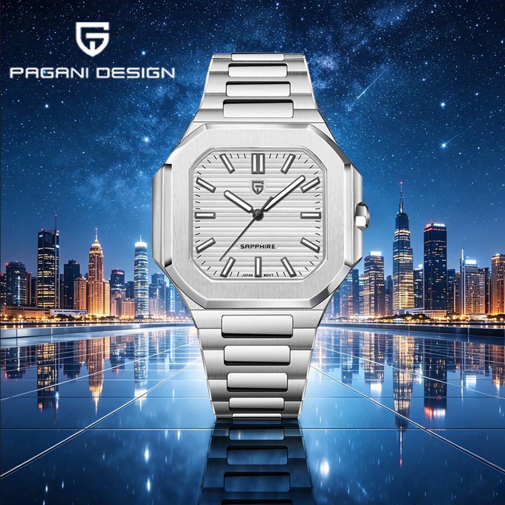 

2026 new Pagani design 37MM men's watches luxury Quartz men's watch top Sapphire stainless steel luminous waterproof watches men