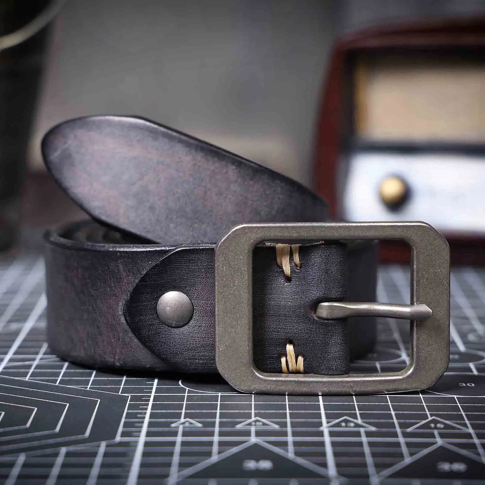 Echt leder Herren Rindsleder gürtel Edelstahls chnalle, italienisches verdicktes Leder mit Geschenk box, ideale Wahl für Geschenk – Detail 27