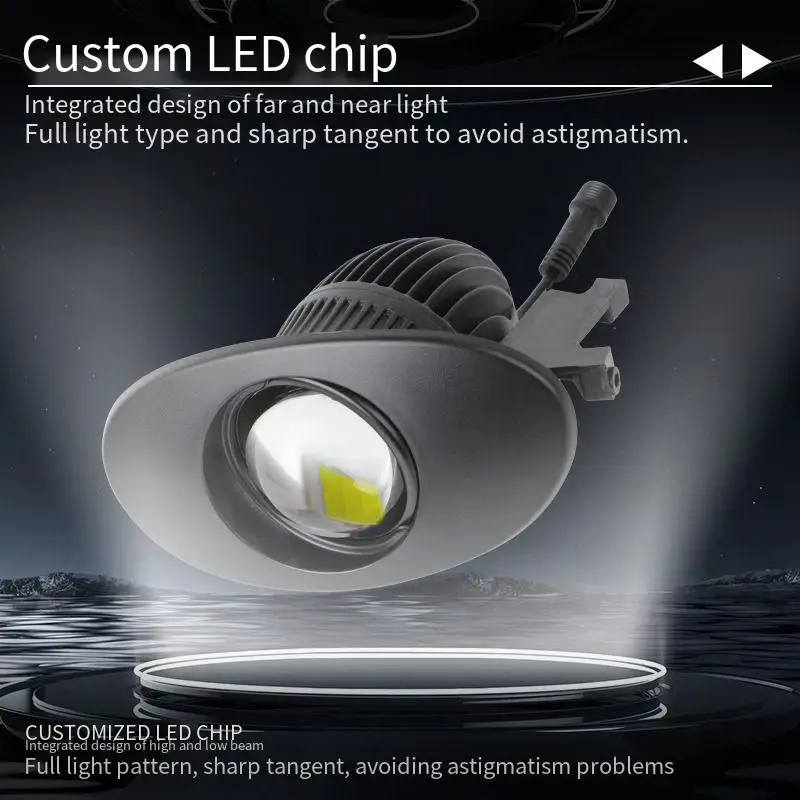

2 Inch Bi Led Fog Light Projector Lens 12V 60W 3000K 6000K Car Fog Lamp Retrofit for Honda Hi Lo Beam