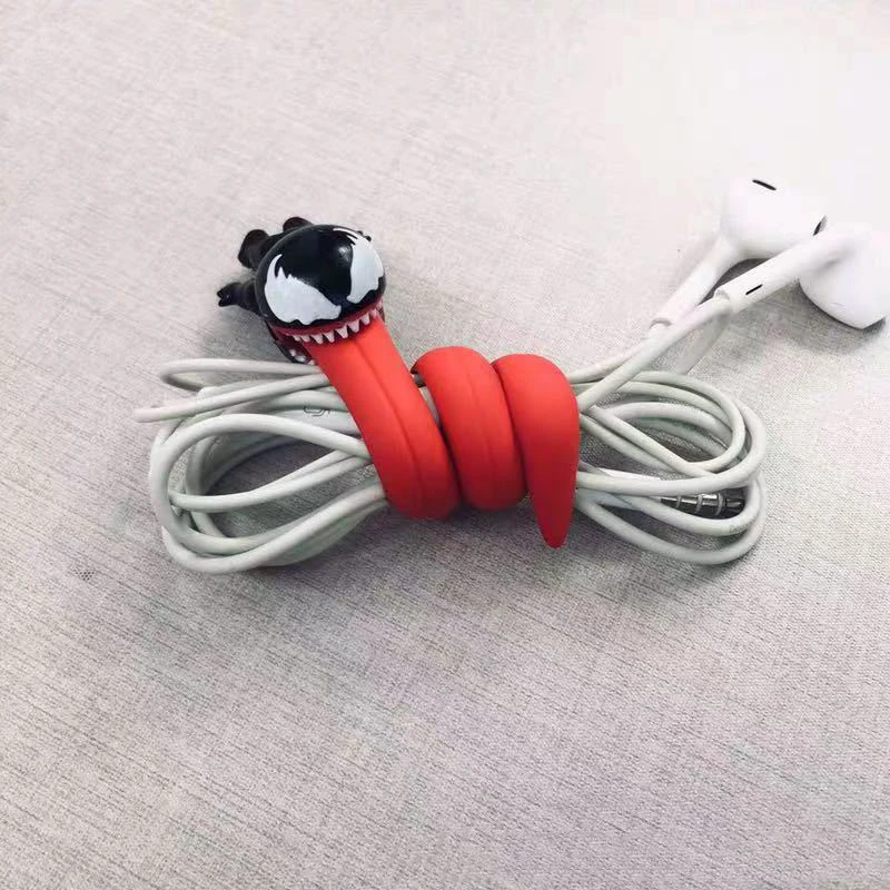 حامل كابل بيانات سلكي USB من The Avengers Venom حافظة واقية لملحقات السيارات والدراجات النارية هدية تزيين #3