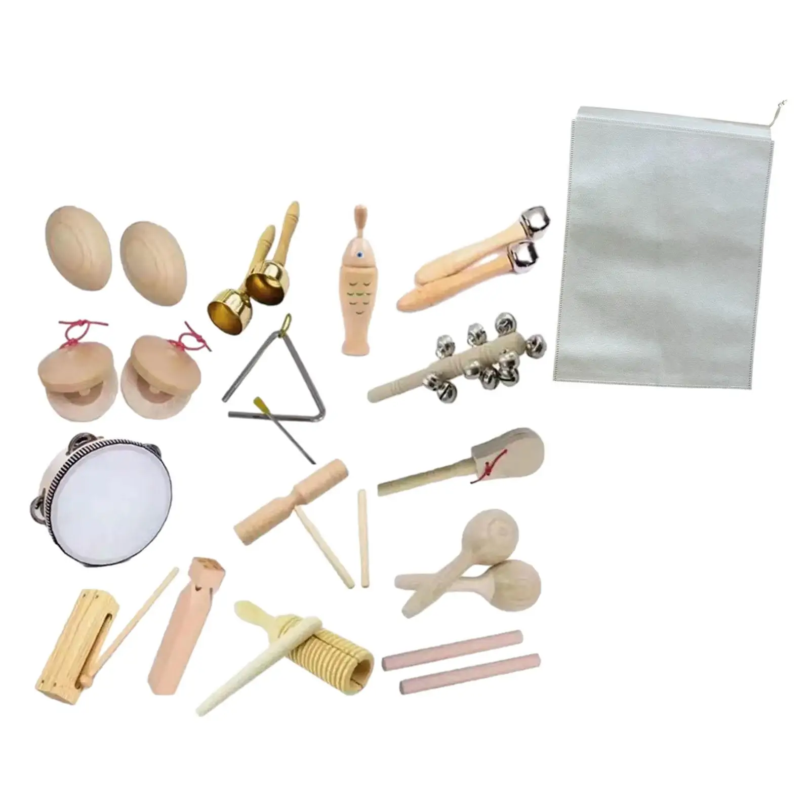 15 Pieces Kids Musical Instruments Set Development Toy Practical Educational