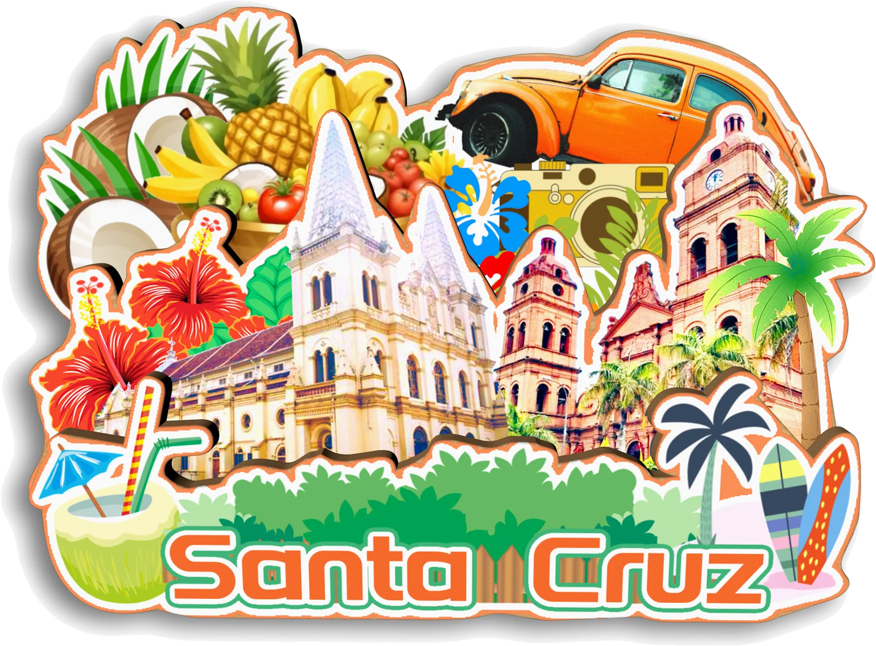 Santa Cruz La Paz Uyuni Copacabana Punta Cana Copacabana Bolivia Fridge Magnet Travel Souvenir Gift Handmade Decorative